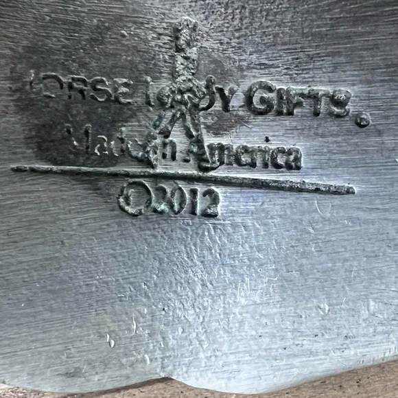 Horse Lady Gifts Heart Cuff Bracelet Pewter Adjustable Handmade USA - Picture 5 of 5